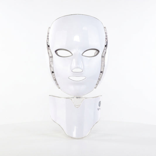 byTheia LED face and neck beauty mask front view - 192 LEDs, 7 wavelengths, FDA cleared light therapy mask Canada