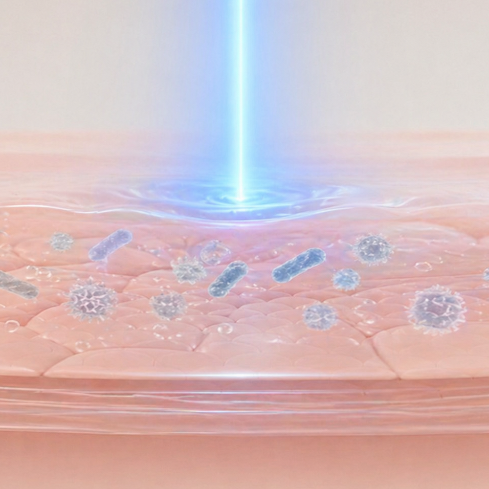 Blue light therapy wavelength targeting acne-causing bacteria for clearer skin