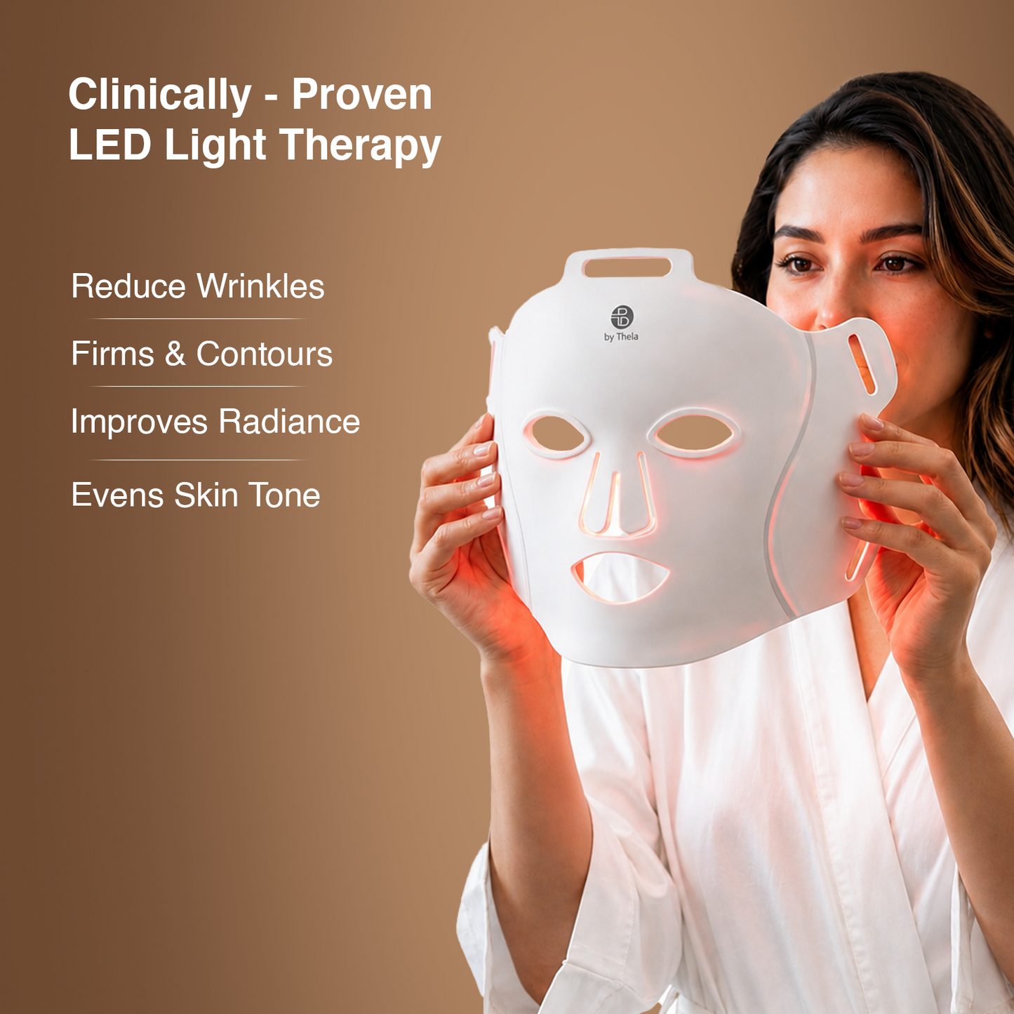 byTheia Advanced LED Light Therapy Facial Mask BTFM03 — clinically proven to reduce wrinkles, firm and contour skin, improve radiance, and even skin tone