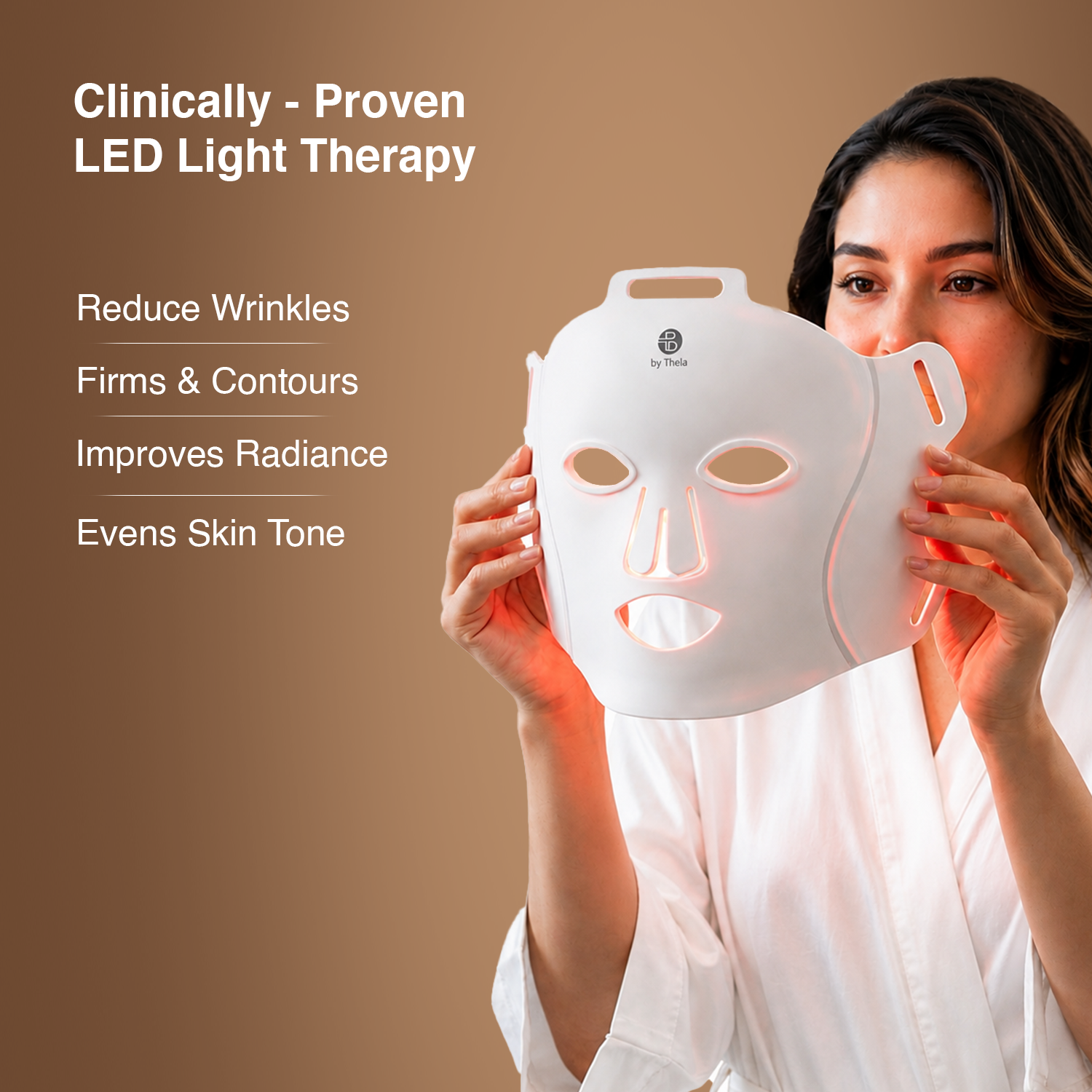 byTheia Advanced LED Light Therapy Facial Mask BTFM03 — clinically proven to reduce wrinkles, firm and contour skin, improve radiance, and even skin tone