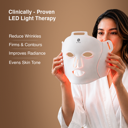 byTheia Advanced LED Light Therapy Facial Mask BTFM03 — clinically proven to reduce wrinkles, firm and contour skin, improve radiance, and even skin tone